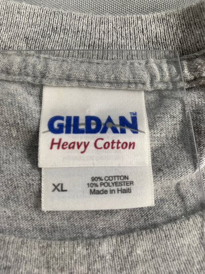 VTG Hilary Clinton Again Tee XL Gildan Gray Edvard Munch Scream Meme Graphic 139