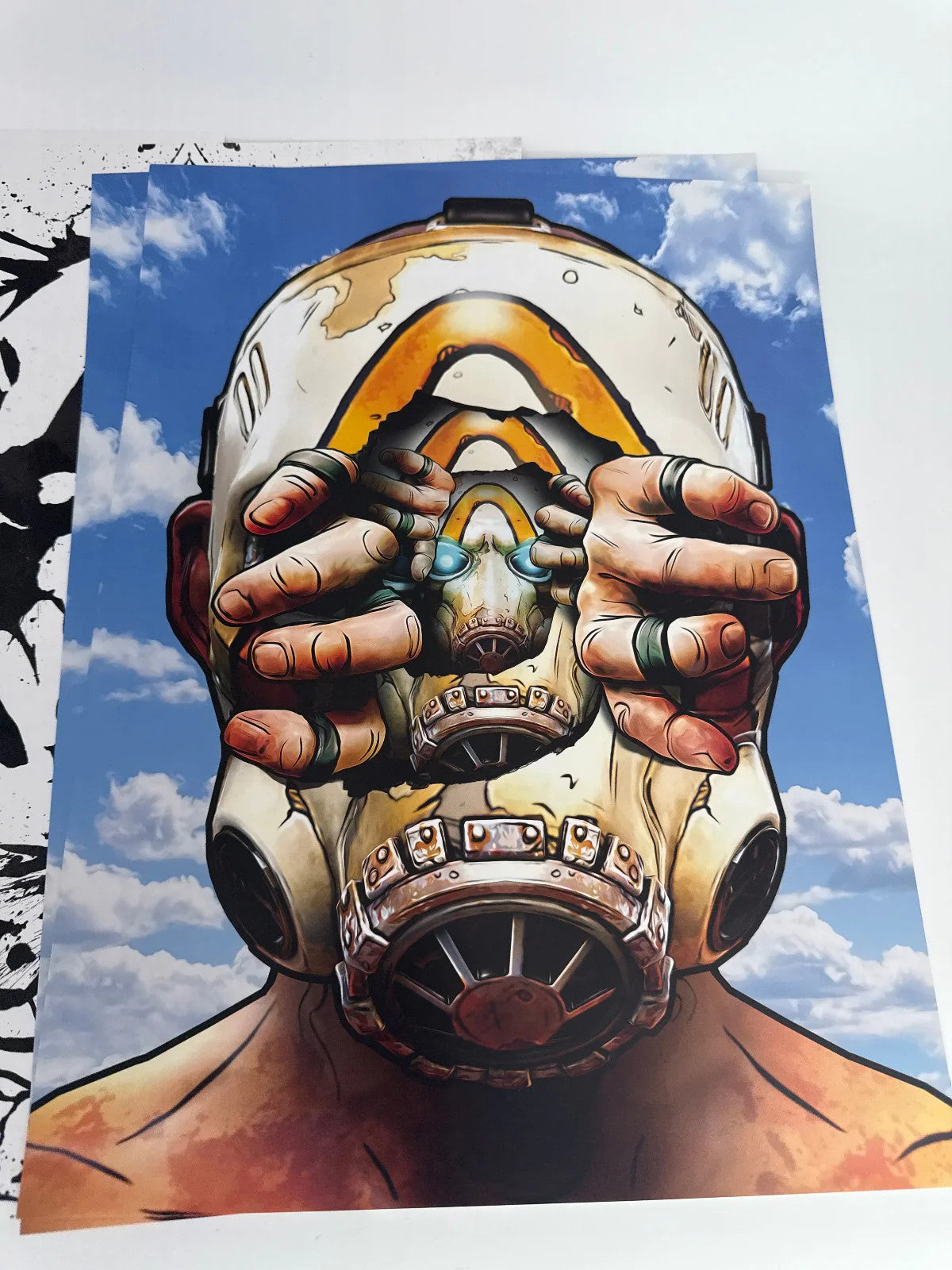 Borderlands Vault Mask Art Print Set x9 Video Game Promo Poster Bundle Unsigned