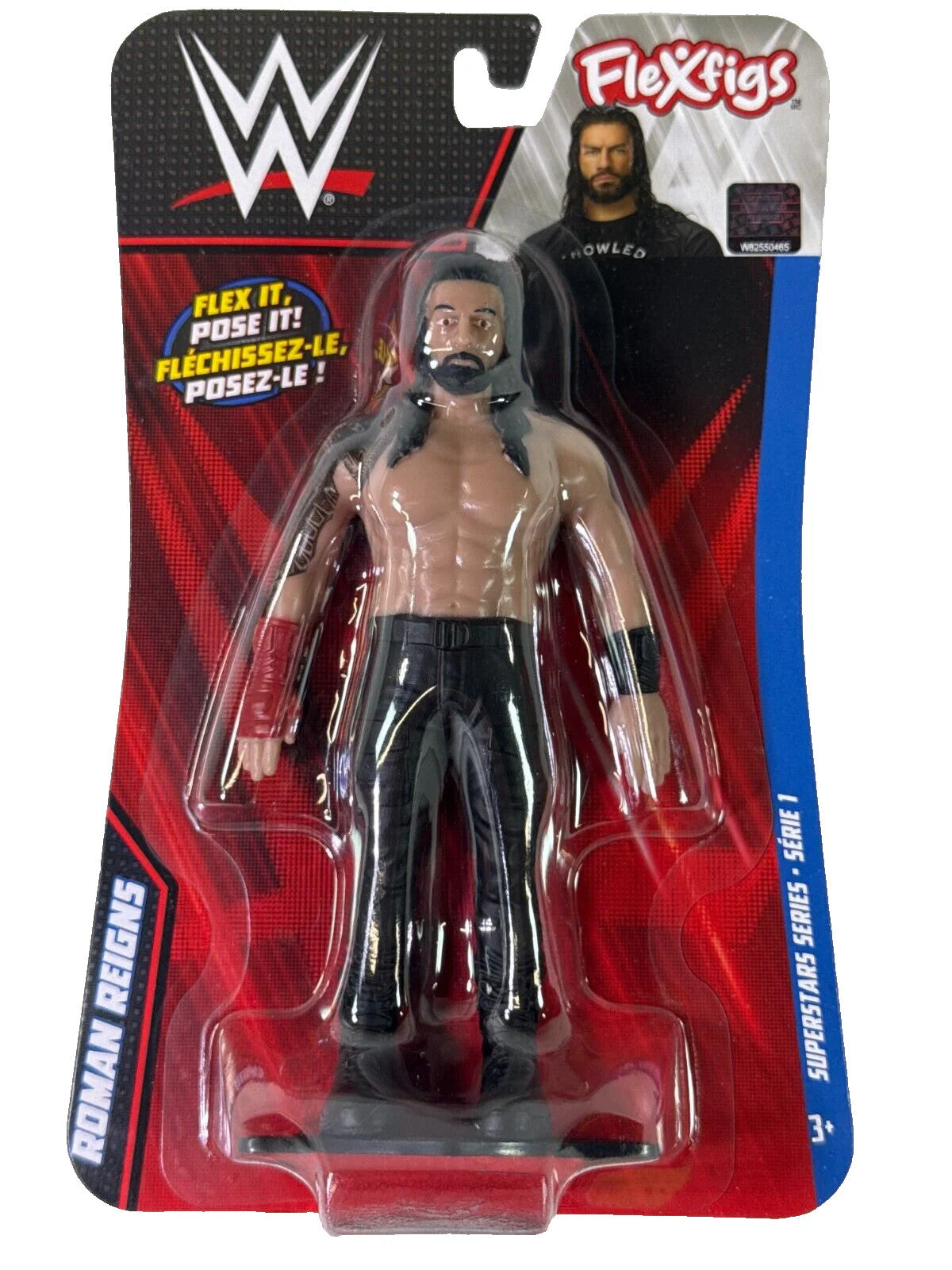 Mattel WWE FleXfigs Set 4 Cena Reigns Rollins Mysterio Action Figures kids NWT