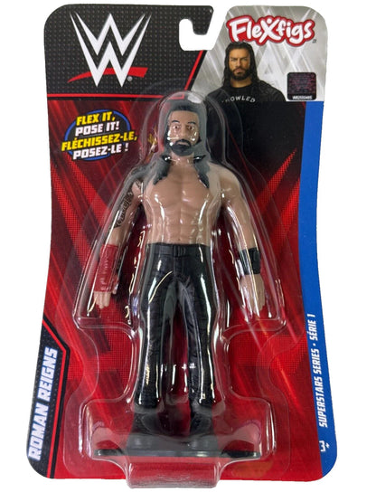 Mattel WWE FleXfigs Set 4 Cena Reigns Rollins Mysterio Action Figures kids NWT