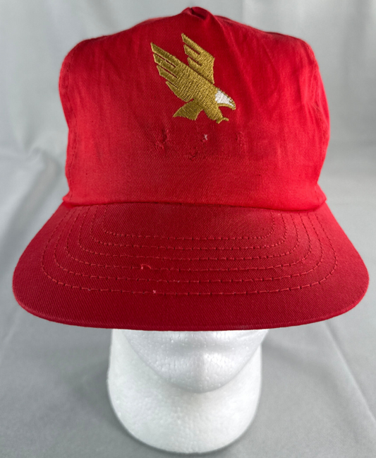 Vintage Concepts Int'l Golden Eagle Red Hat Snapback Cap Taiwan 90s Cotton Promo