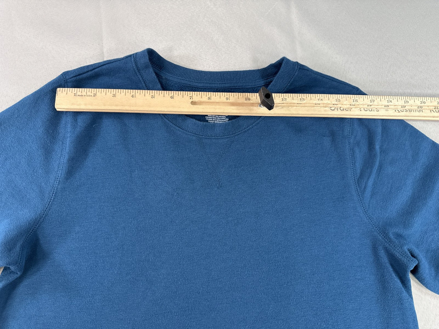 Tek Gear Pullover Sweatshirt XL Blue Cotton Polyester Crewneck Long Sleeve