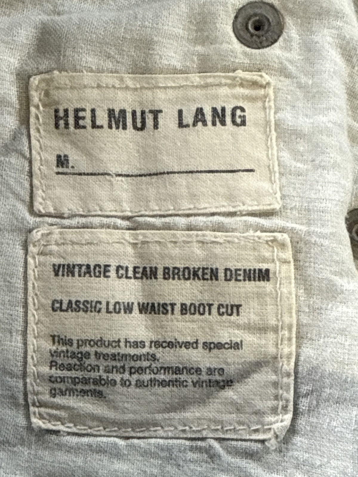 Helmut Lang Straight Leg Jeans 36 Light Wash 100% Cotton Regular Fit