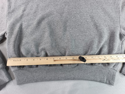 Wild Fable Cropped Sweatshirt L Gray Cotton Blend Relaxed Fit Long Sleeve