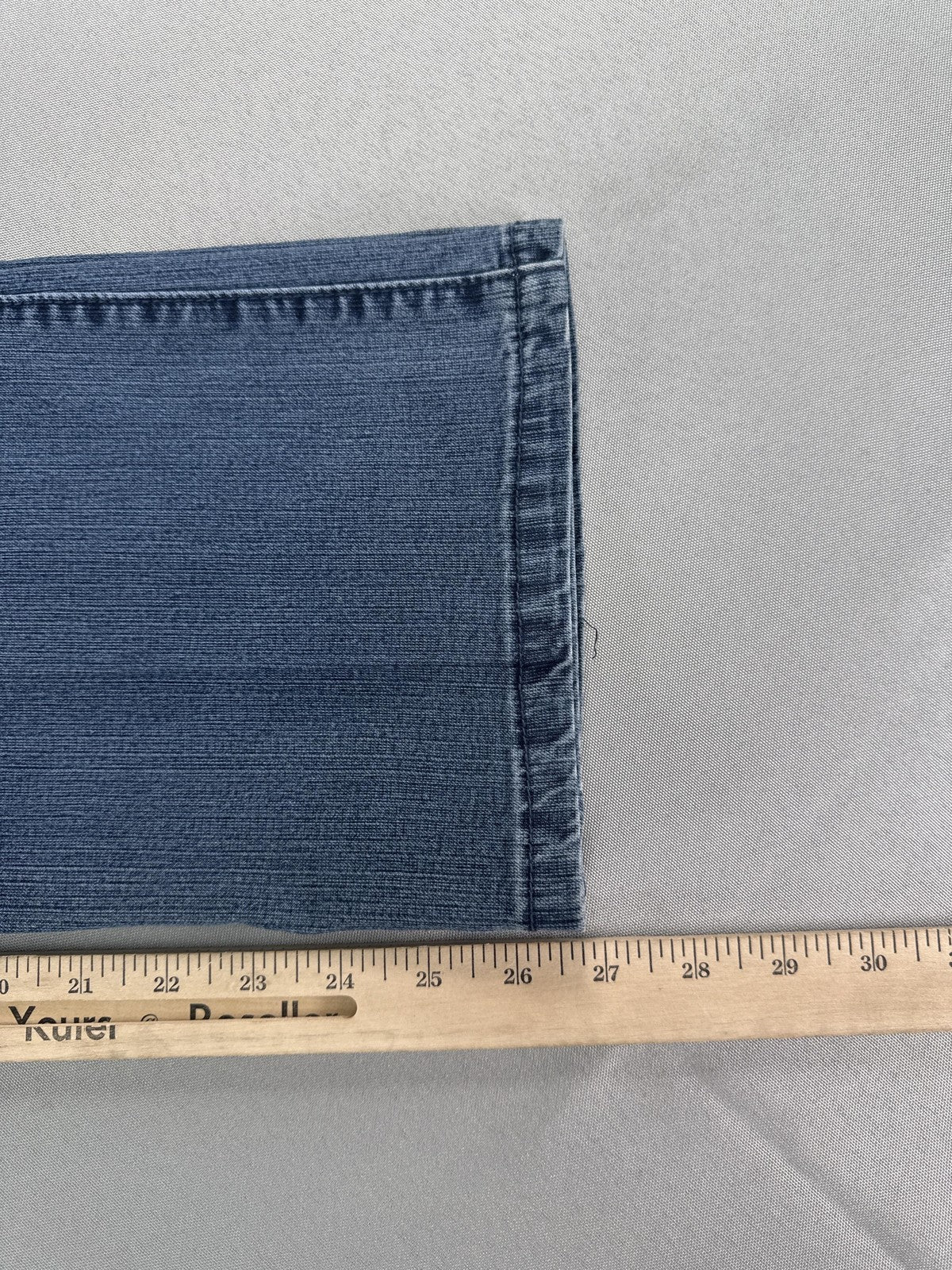 Ke Li Mei Jeans Womens Size 30 Blue Embroidered Floral Straight Leg Denim Pants