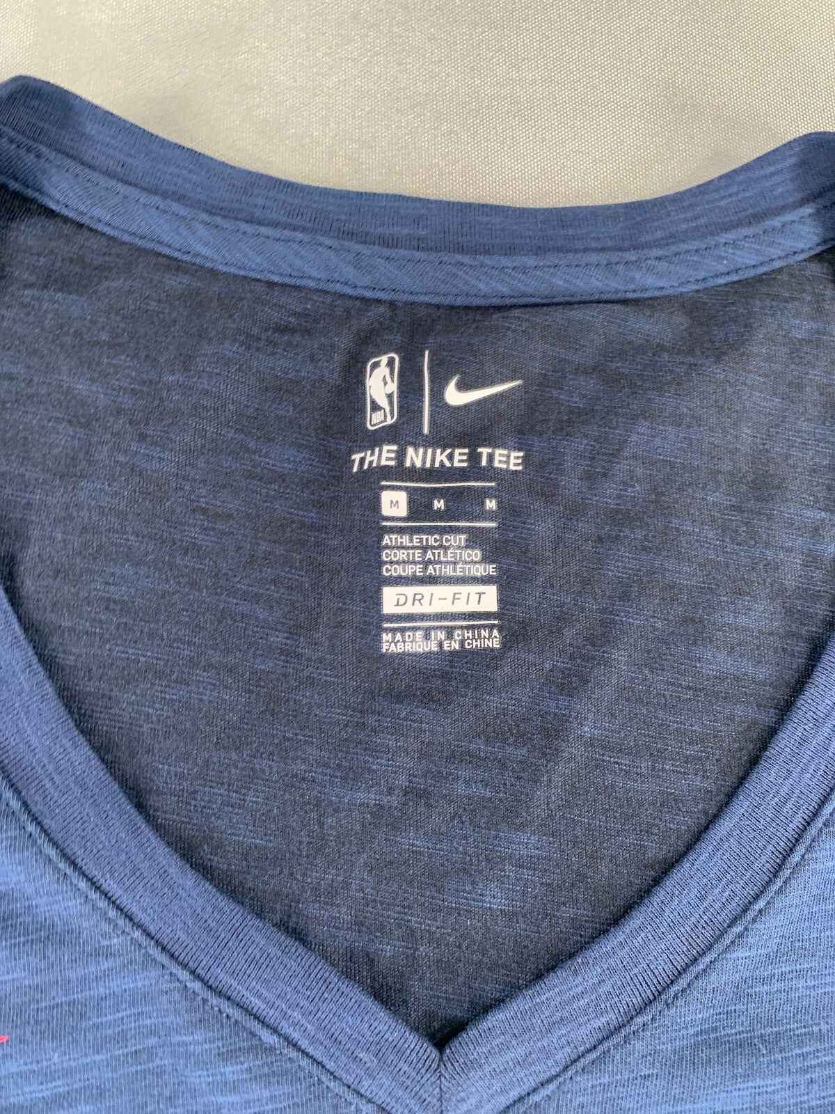 Nike Dri-Fit Washington Wizards 1963 Tee Blue V-Neck Womens M NBA Athletic NWT
