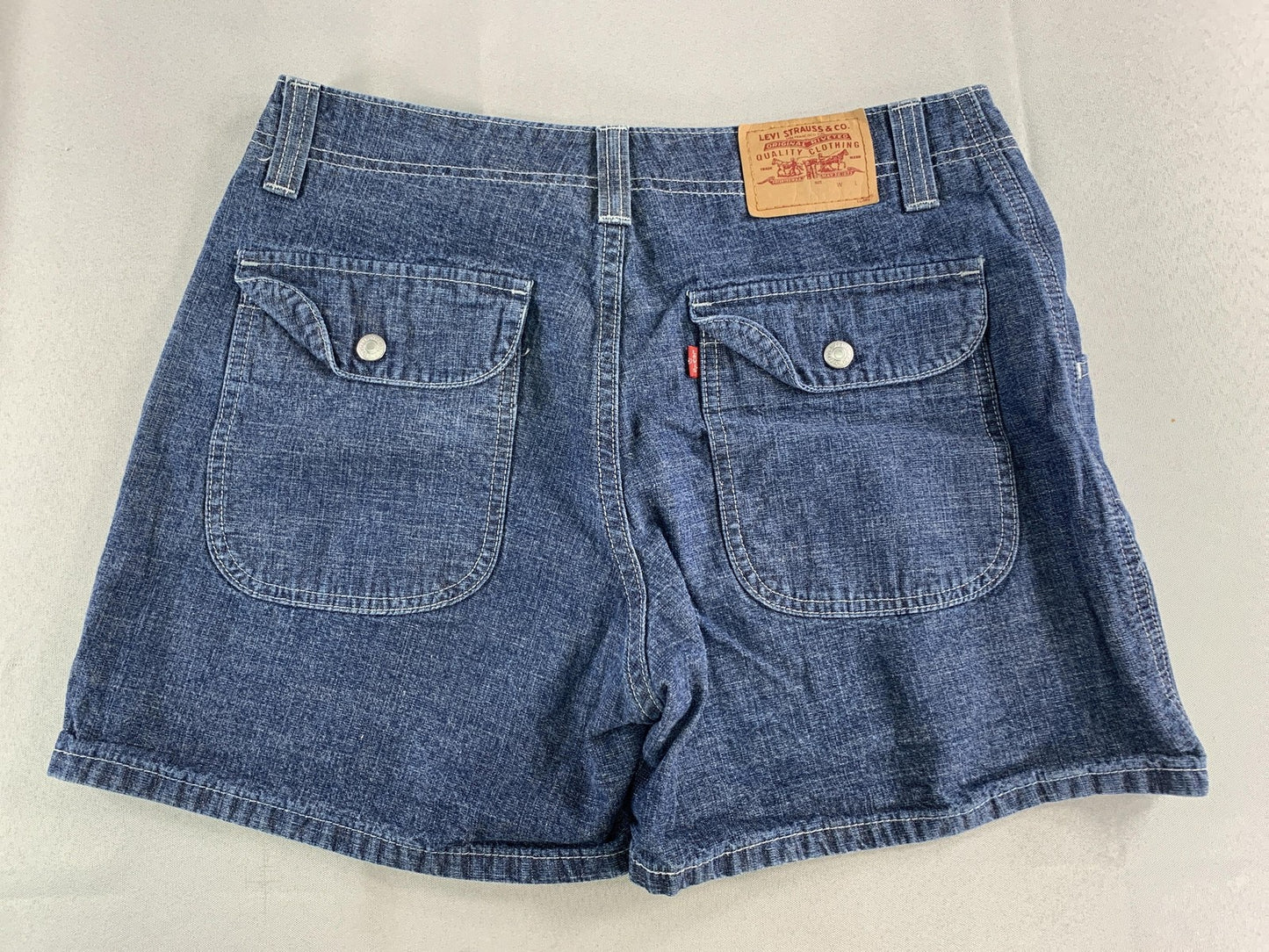 Levis Shorts Womens 12 Denim High Rise Utility Carpenter Pockets Casual Summer