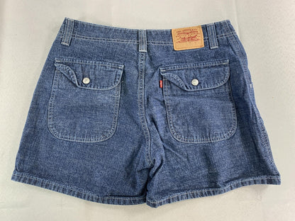 Levis Shorts Womens 12 Denim High Rise Utility Carpenter Pockets Casual Summer