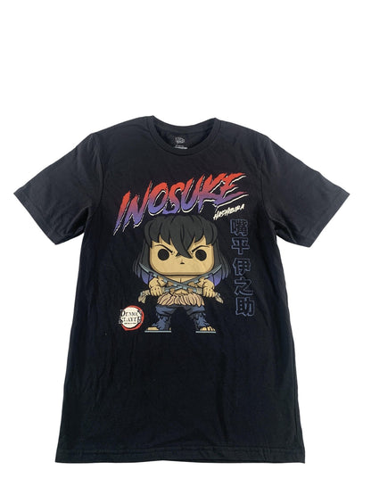 Demon Slayer Inosuke Hashibira Shirt Tee Mens Small Black POP! TEES Funko Anime