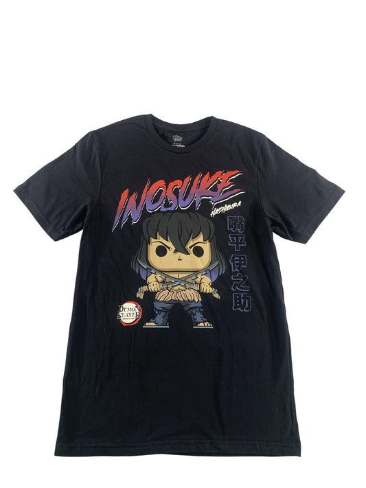 Demon Slayer Inosuke Hashibira Shirt Tee Mens Small Black POP! TEES Funko Anime