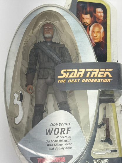Star Trek TNG Governor Worf All Good Things Diamond Select Tower Records Excl