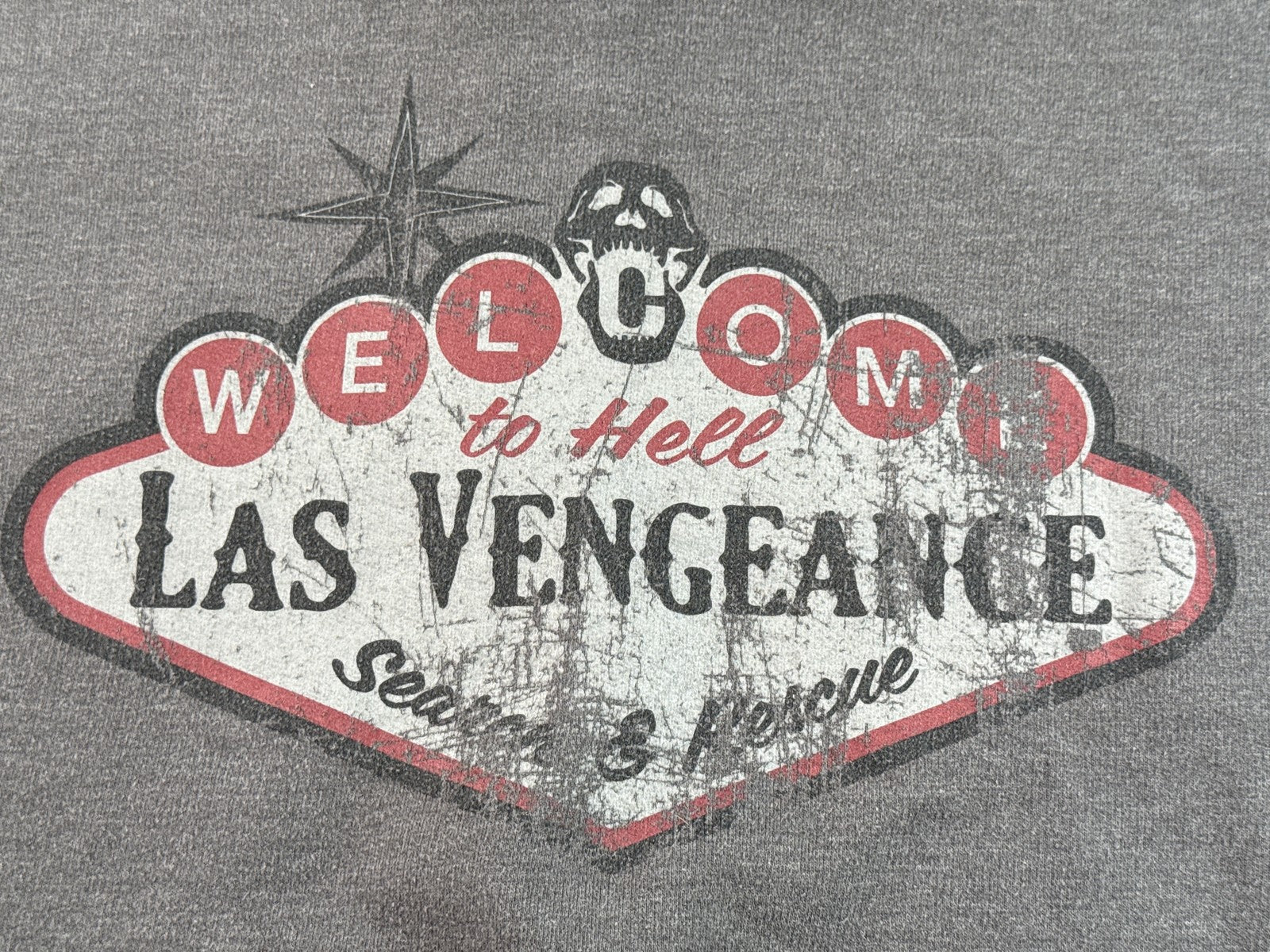 Netflix Army Dead Las Vengeance Streetwear Zip Hoodie XL Gray Cotton Graphic Men