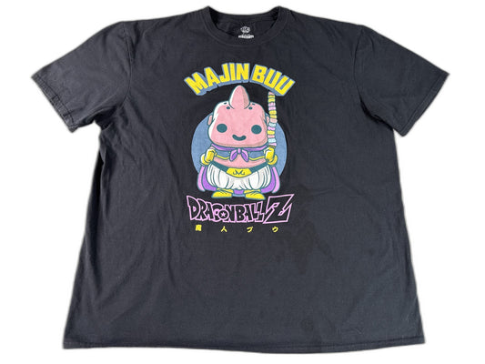 POP! TEES 2XL Majin Buu Dragon Ball Graphic Black 100% Cotton Short Sleeve