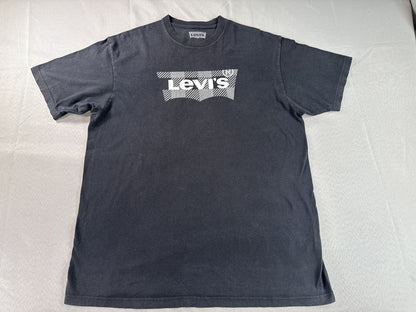 Levi's Graphic Tee L Black Cotton Crewneck Short Sleeve Regular Fit Logo Unisex