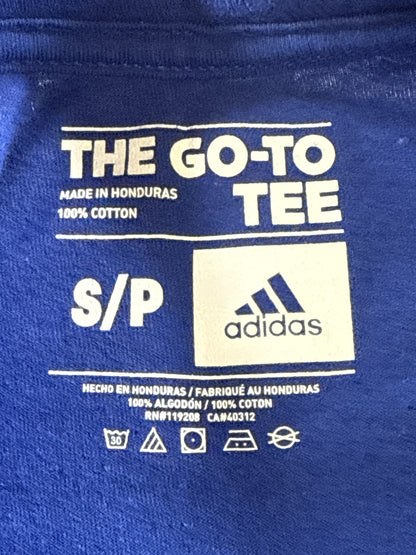 adidas Golden State Warriors Graphic Tee S S/P Blue 100% Cotton Crewneck Short
