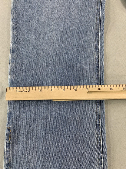 H&M Jeans Womens 12 Blue Straight Leg Distressed Denim Mid Rise Casual Pants
