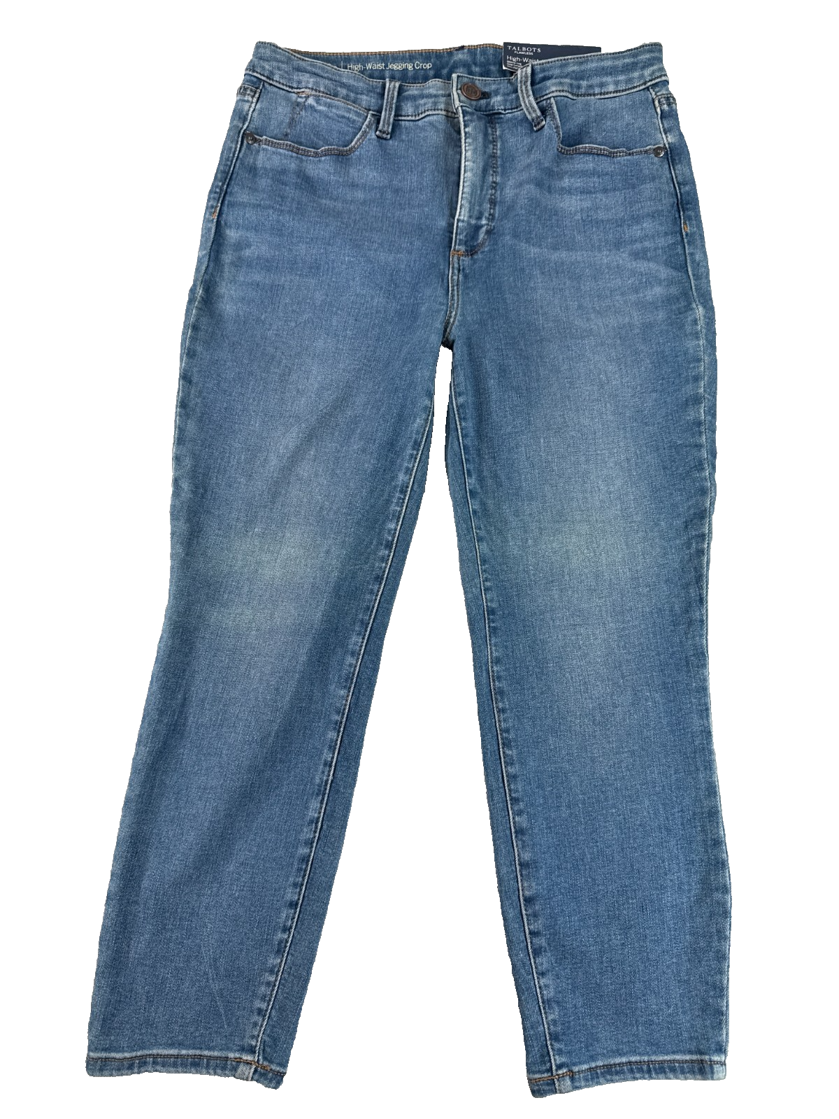 Talbots Flawless High Waist Jegging Crop Jeans Womens 6P Blue Stretch Denim