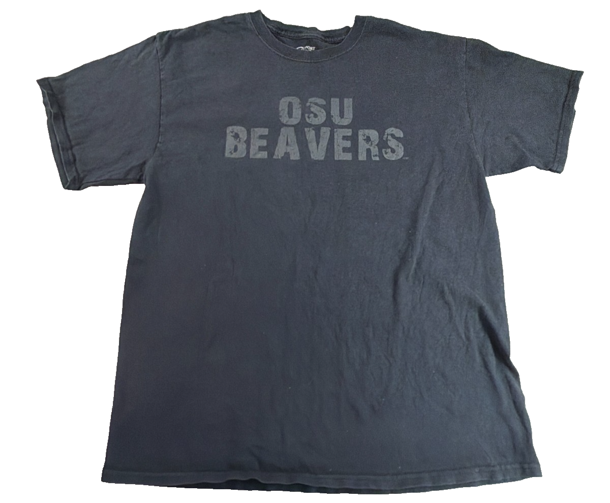 OSU Oregon State Beavers T-Shirt Adult Large Black Port Company NCAA College