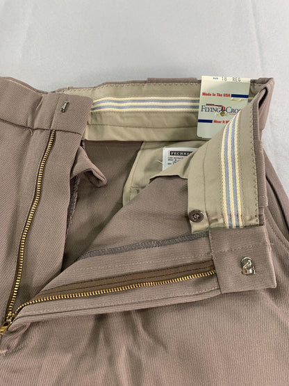 Flying Cross Pants Mens 18 Regular Brown Wool Blend Uniform Dress Made USA on