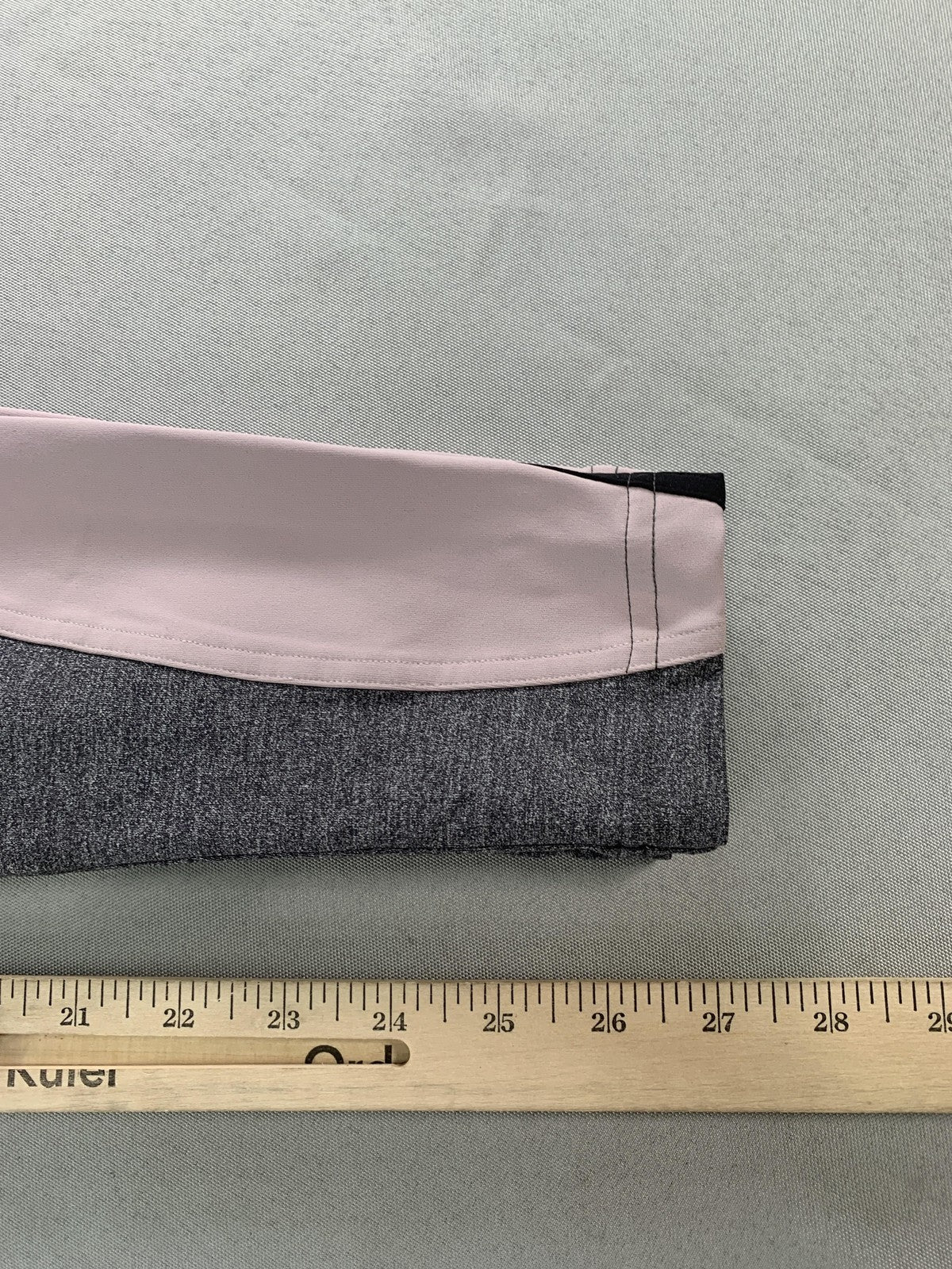 Lululemon Leggings Womens 6 Gray Black Pink Colorblock Ankle Yoga Gym Training