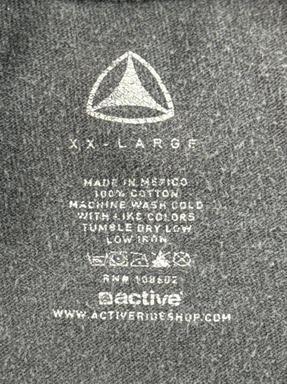 Active Charcoal Streetwear Tee XX LARGE XX Gray Cotton Graphic Crewneck Short
