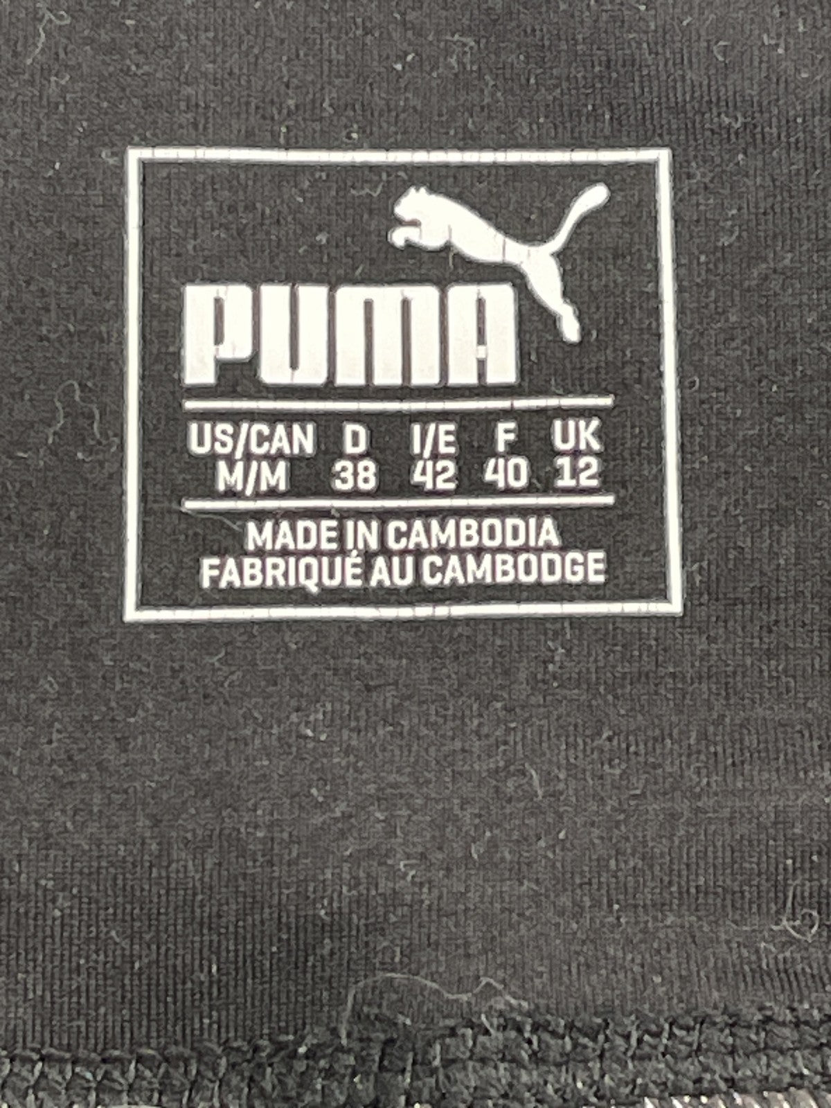 Puma Leggings Womens Medium Black Moto Activewear Mesh Panel High Waist Athletic
