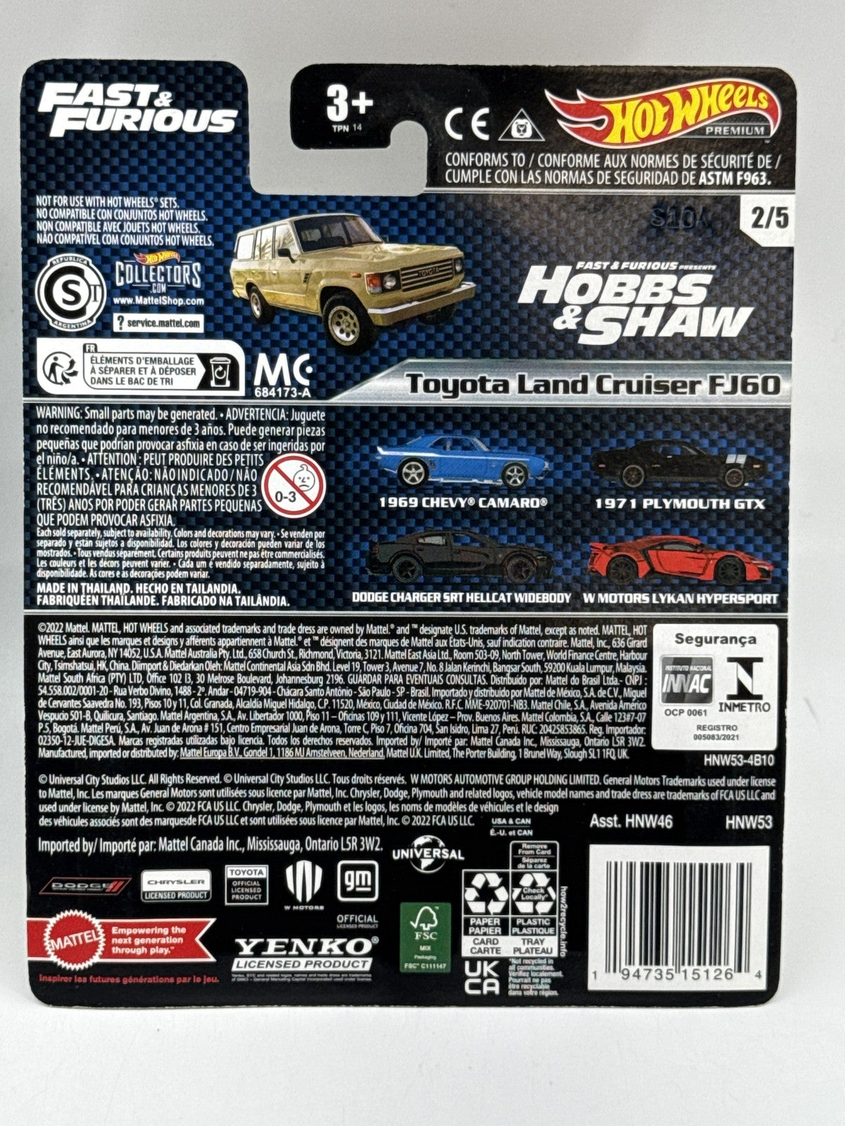 Hot Wheels Premium Fast Land Rover Defender Diecast Car Green Beige Metal Scale