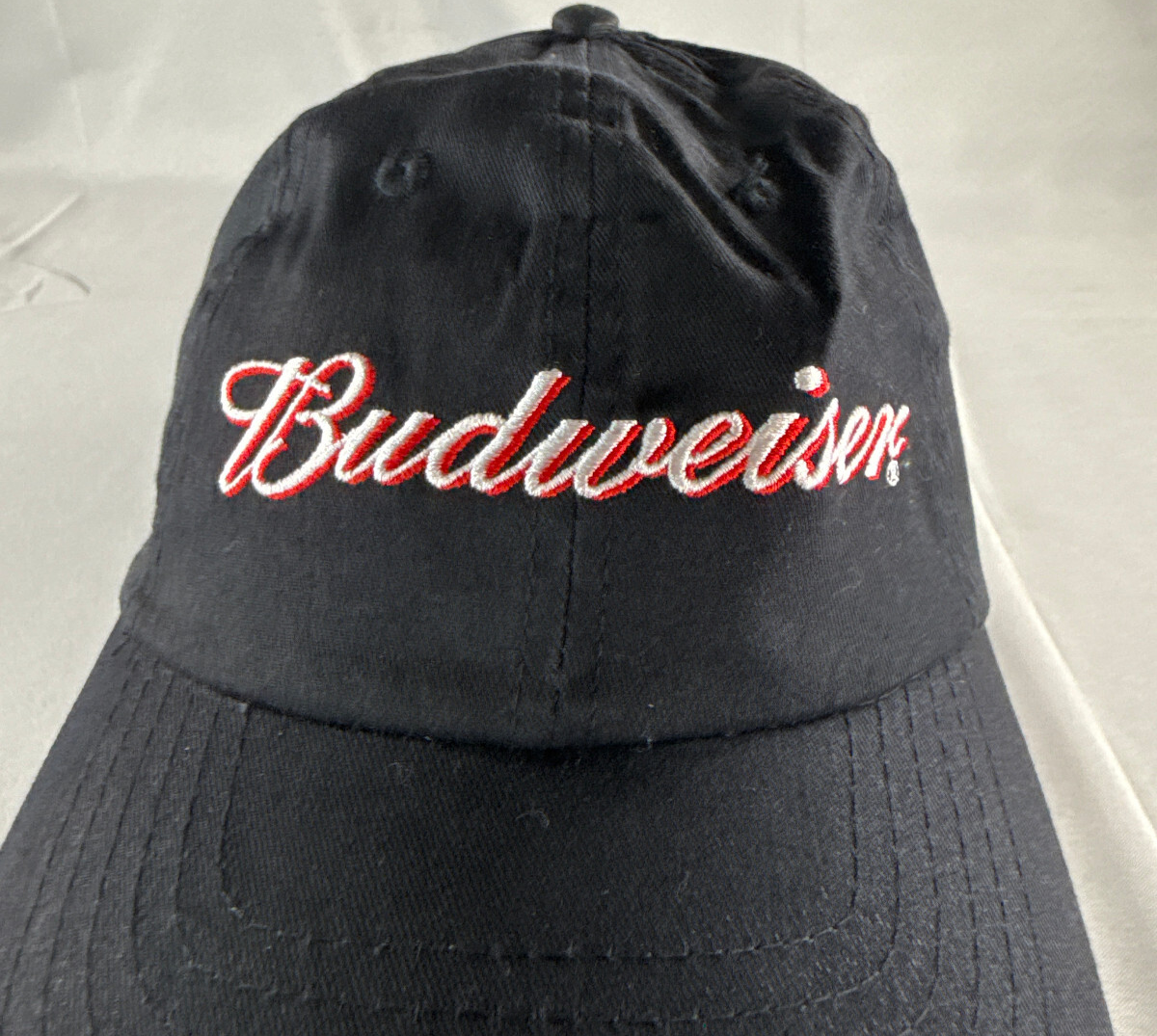 Budweiser vintage Baseball Cap Beer Hat Black Snapback Adjustable OSFA Logo One