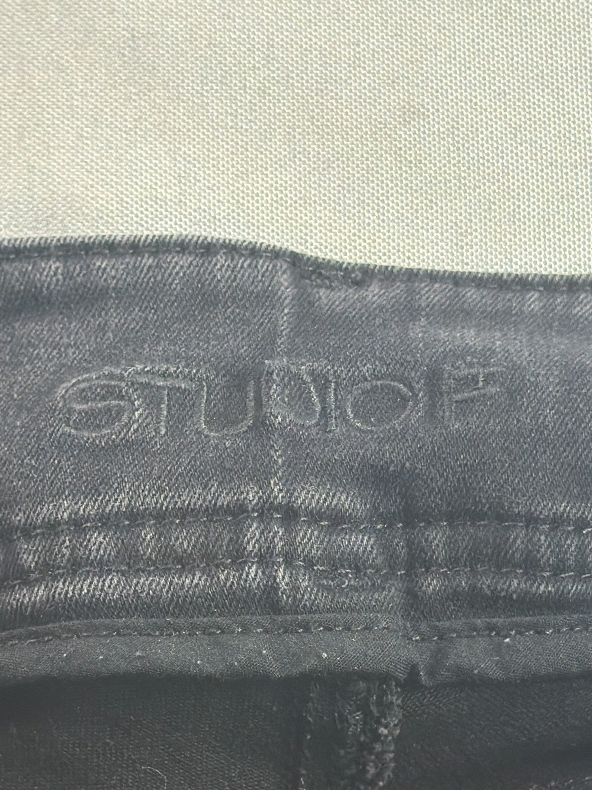 Studio F Colombian Jeans Women 8 Black Double Button Skinny Slim Denim Original