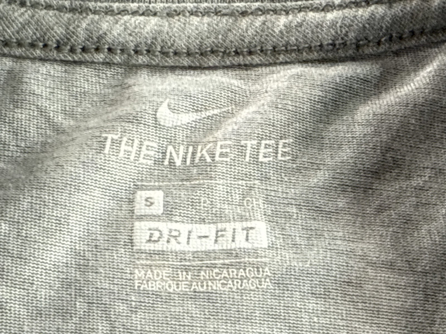 Nike K State Dri Fit Tee S Gray Polyester Athletic Crewneck Short Sleeve