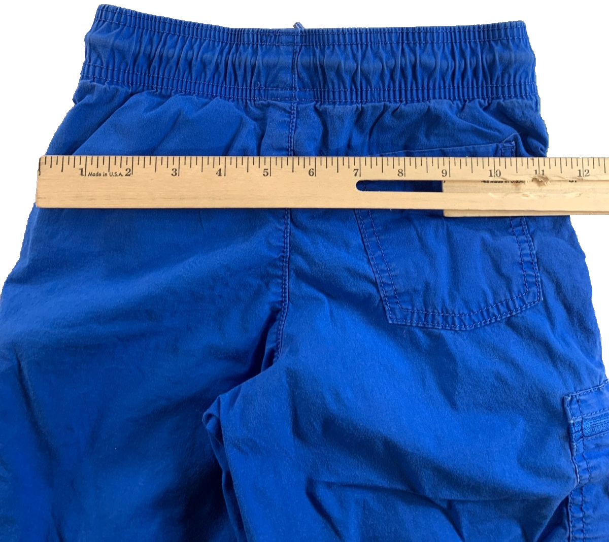 Arizona Jean Co Boys XS 6 7 Royal Blue Pull On Cargo Shorts Drawstring Waist