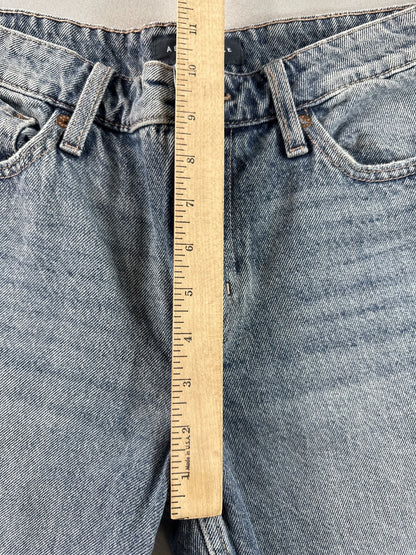 Aéropostale 90s High Rise Straight Leg Jeans 10 REG Womens REG Blue Denim Faded