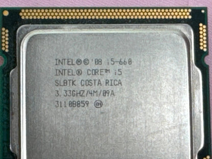 Intel Core i5-660 3.33GHz SLBTK LGA1156 Dual-Core CPU Processor Tested Working