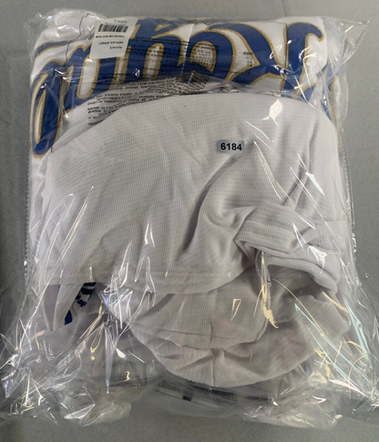 Majestic MLB Royals Cool Base Jersey Womens L White Blue Replica Button Front