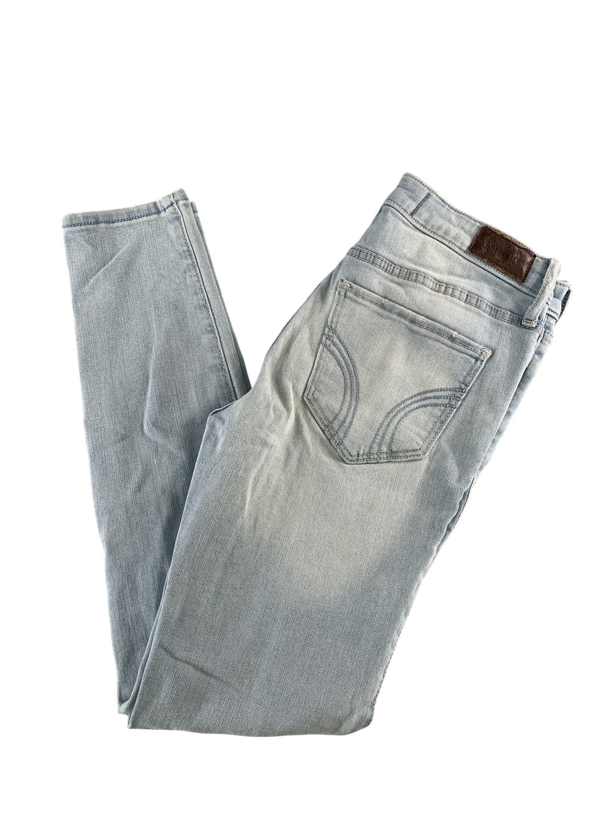 Hollister Jeans Womens 28 Light Blue High-Rise Super Skinny Distressed Ripped 7R