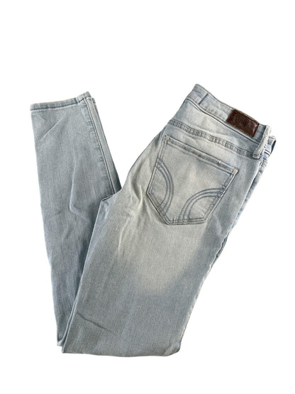 Hollister Jeans Womens 28 Light Blue High-Rise Super Skinny Distressed Ripped 7R
