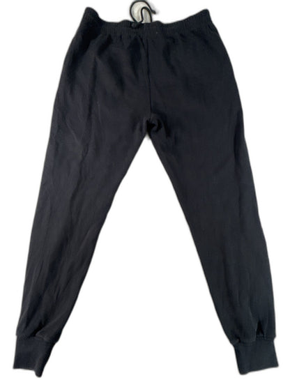 Abercrombie Fitch Joggers L Black Cotton Blend Fleece Elastic Waist Unisex
