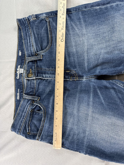 Goodfellow Co Straight Fit Jeans Mens 34Wx30L Blue Cotton Blend Leg Durable Slim