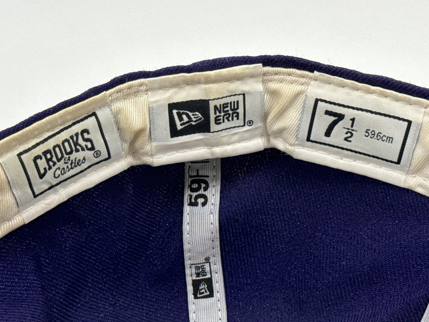 Crooks Castles Chain Fashion Hat 7 1 Purple Cotton Fitted Graphic 59FIFTY Men