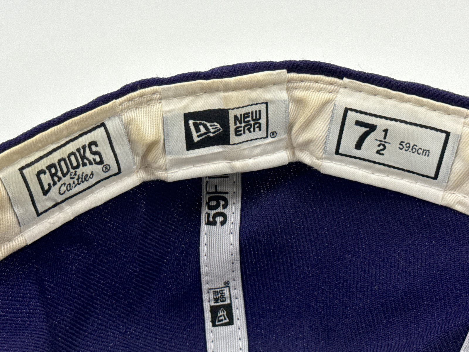 Crooks Castles Chain Fashion Hat 7 1 Purple Cotton Fitted Graphic 59FIFTY Men