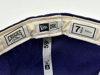 Crooks Castles Chain Fashion Hat 7 1 Purple Cotton Fitted Graphic 59FIFTY Men