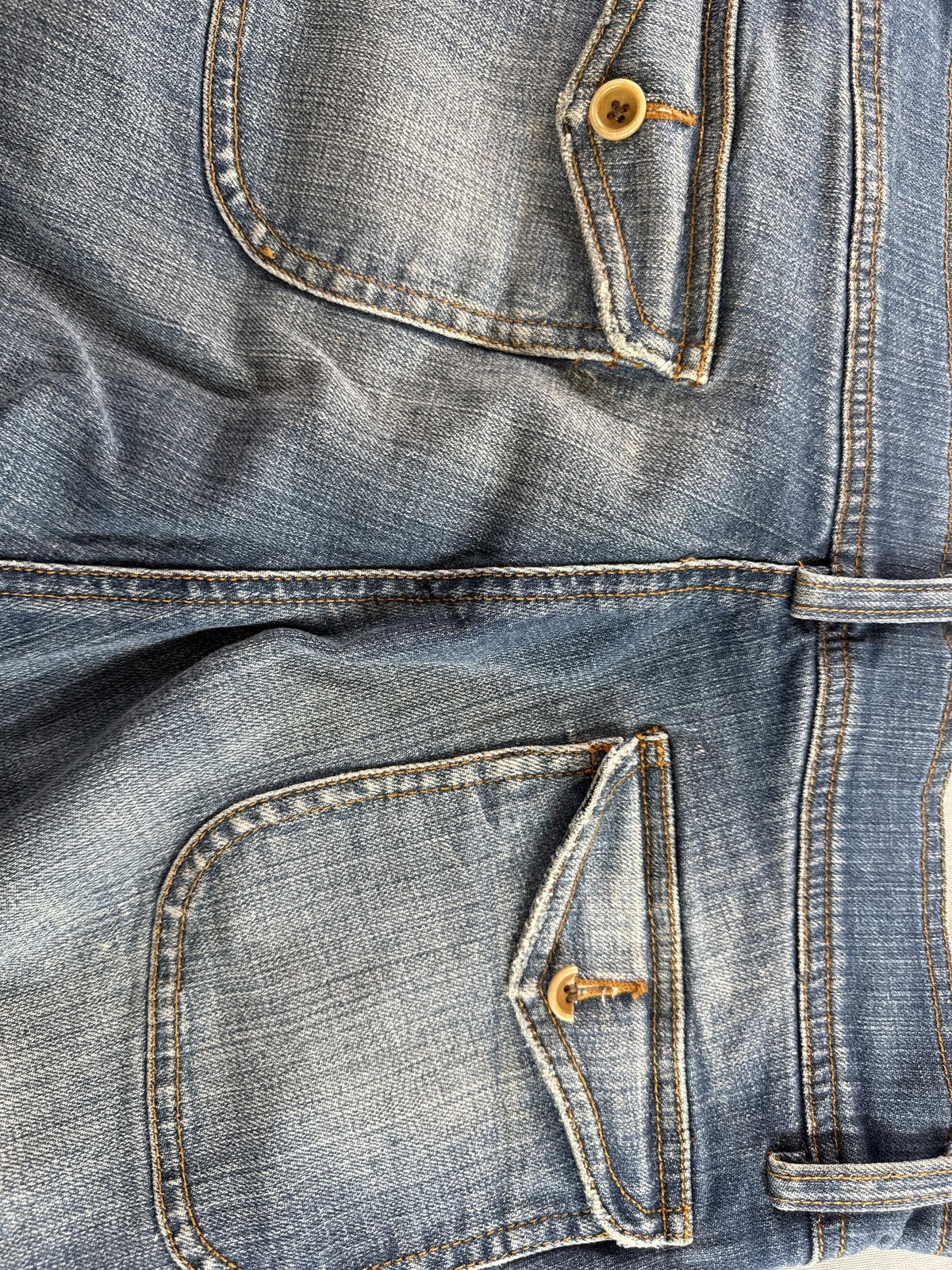 DKNY Straight Fit Jeans Womens 12 Blue Cotton Spandex Regular Mid Rise Denim Leg