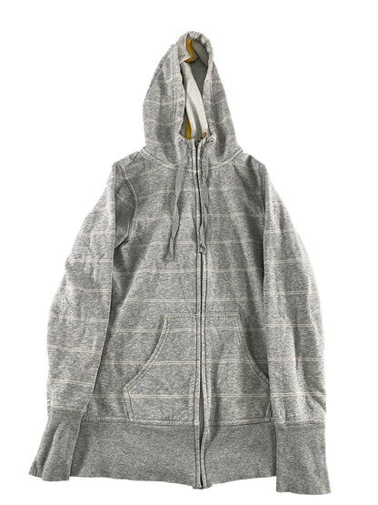 C9 By Champion Hoodie Womens XS Gray Striped Full Zip Knit Sweatshirt Casual