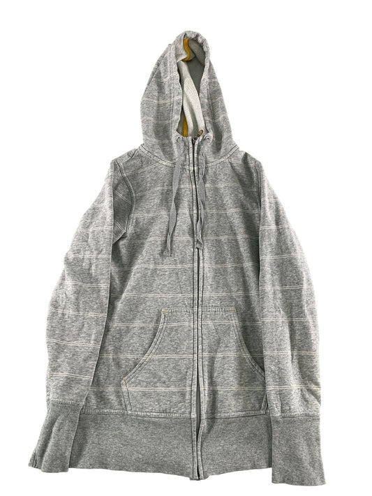C9 By Champion Hoodie Womens XS Gray Striped Full Zip Knit Sweatshirt Casual