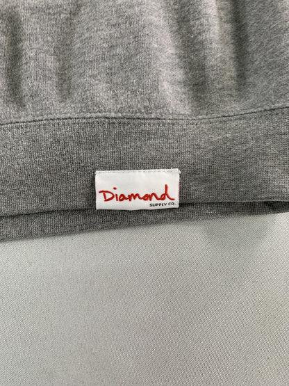 Diamond Supply Co Sweater Mens Small Gray Blue Box Logo Crewneck Pullover Skate