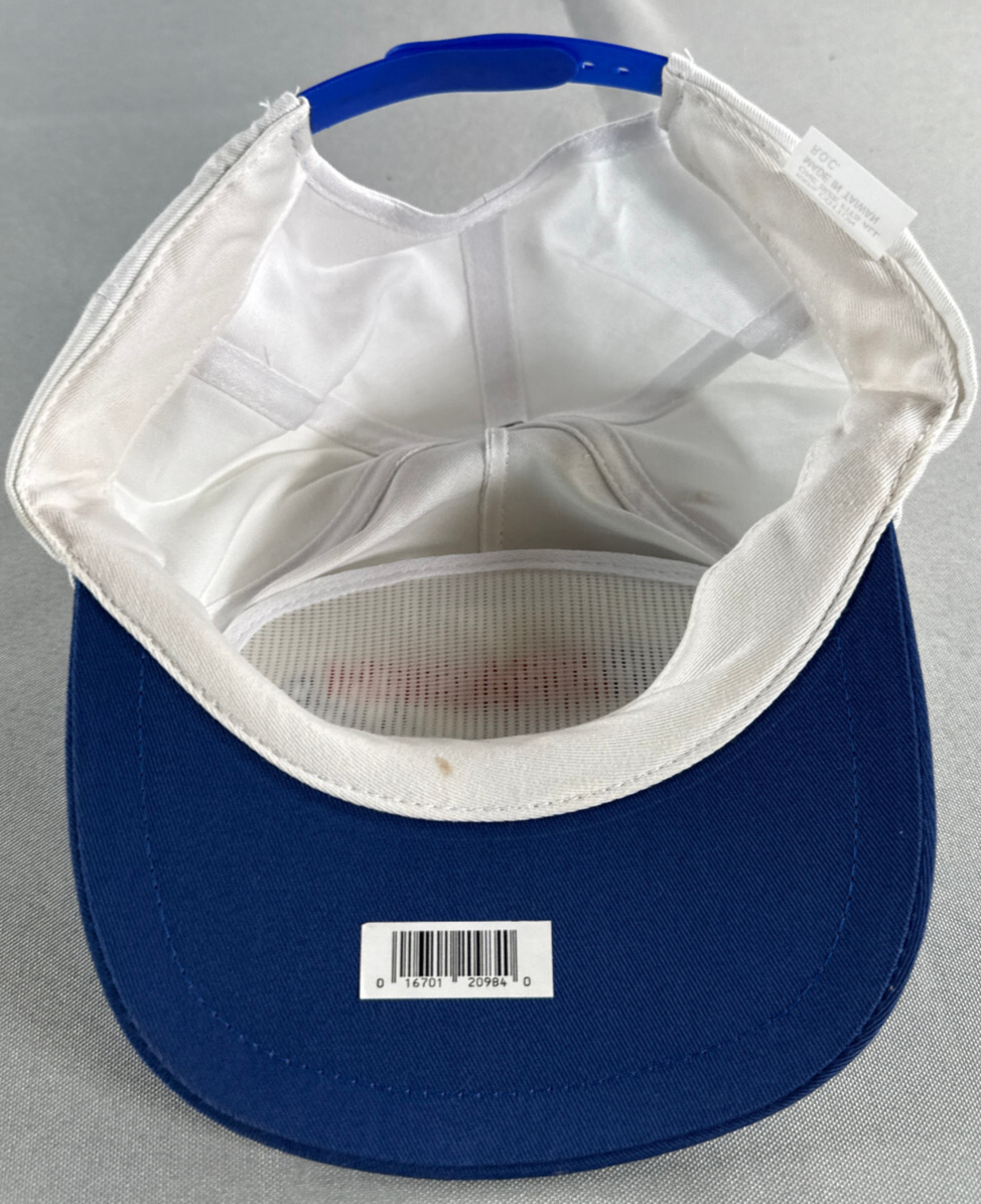 VTG Kragen Racing Snapback Hat White Blue 90s Promo Cap Taiwan Cotton OSFA NWT
