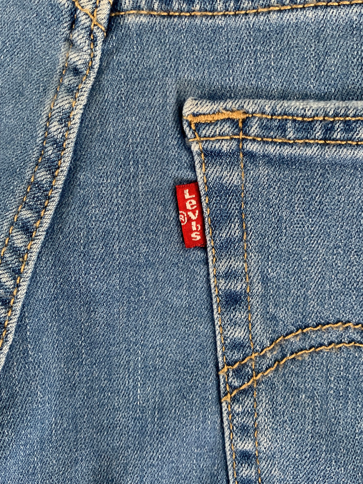Levi’s 514 High Rise Distressed Jean Shorts W29 Raw Hem Button Fly Cutoff Blue