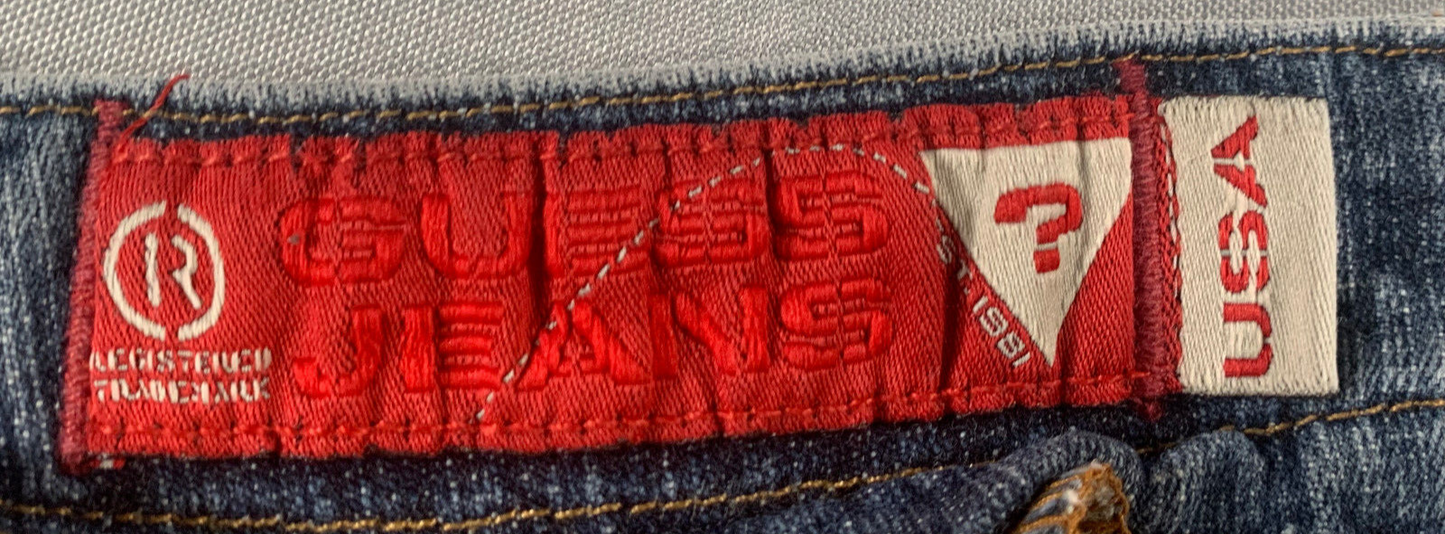 Guess Jeans Starlet Slim Bootcut Women 30x26 Blue Stretch Denim Mid Rise USA 138