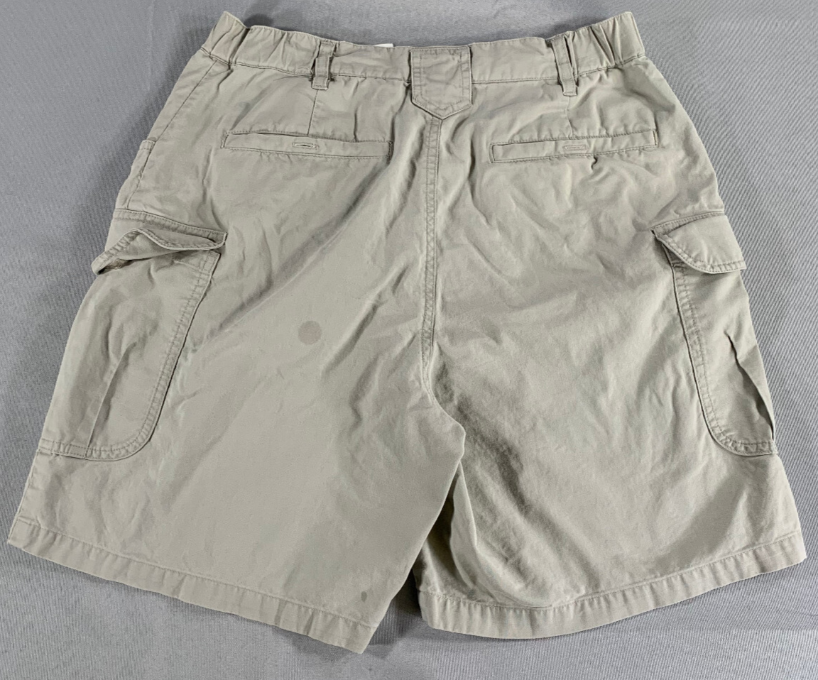 Columbia Mens Cargo Shorts 32 Beige Outdoor Utility Trail Hiking Pockets Elastic
