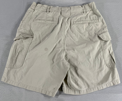Columbia Mens Cargo Shorts 32 Beige Outdoor Utility Trail Hiking Pockets Elastic